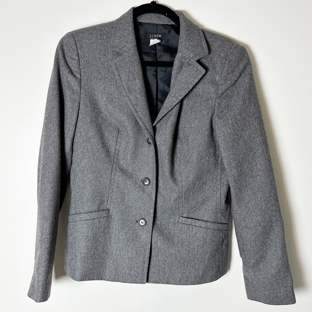J. Crew Gray Wool Blend Blazer